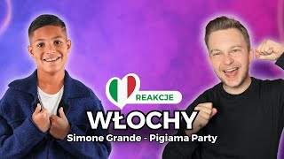 EUROWIZJA JUNIOR 2024 Z SOLIDNĄ RADIÓWKĄ Z WŁOCH 🇮🇹  Simone Grande  Pigiama Party  REAKCJE [upl. by Raynah]