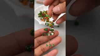 DIY Christmas Earrings  Christmas Tree Earrings  Beaded Earrings  Nihaojewelry Making Tutorial [upl. by Arinayed756]