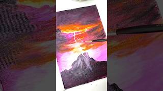 🪄 Lightning ⚡️😱 shorts trending nature acrylicpainting viralvideo [upl. by Collette]