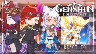 Natlan react to the Traveler  Aether amp lumine  Genshin Impact  Gacha Club [upl. by Sydel]