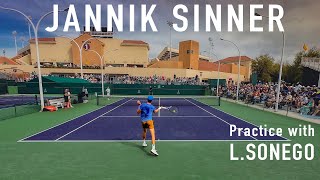 Jannik Sinner  Indian Wells Practice 2024 [upl. by Llechtim352]