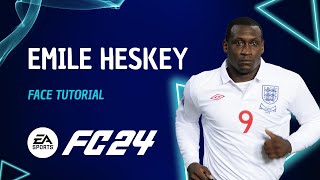 EA FC24 Player Creation Guide EMILE HESKEY Lookalike Face Tutorial  Stats [upl. by Subir]