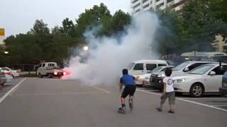 2009 July AntiMosquito Fog Truck in South Korea thermal fogger  Google Chromeflv [upl. by Rotciv]