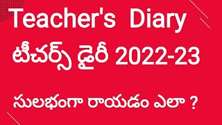 Teachers Diary In EASY way 202223new pattern [upl. by Wyon]