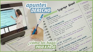 HAZ UN APUNTE CONMIGO  Cómo HAGO mis APUNTES DE DERECHO PASO A PASO [upl. by Murielle]