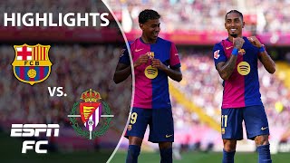 HAT TRICK FOR RAPHINHA 👏 Barcelona vs Real Valladolid  LALIGA Highlights  ESPN FC [upl. by Fons]