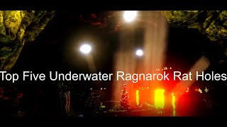 Best Underwater Rat Holes Ark Ragnarok [upl. by Ahtabbat]