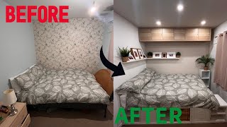 Small Bedroom Makeover W IKEA Bed Hack [upl. by Boffa]