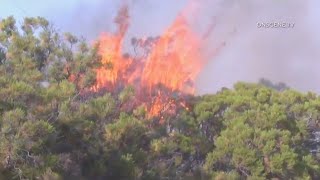 Bonny Fire burns just north of San Diego County [upl. by Hamid]