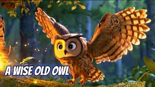 A Wise Old Owl  Story for Kids with 3D Animation  CartoonBreak1 [upl. by Suoilenroc]