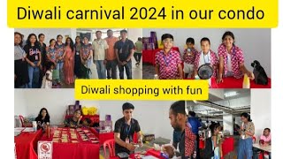 Diwali carnival event in our condodiwali shopping in Malaysiacelebration vlogshopping vlog tamil [upl. by Uund]