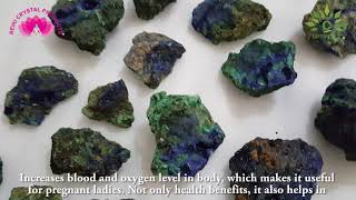 Azurite amp Malachite Cluster Healing Crystal Stones How it looks beneficial and everything [upl. by Otinauj166]