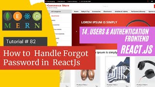 React js Tutorial  82 How to Handle Forgot Password in ReactJs ECommerce site [upl. by Madda]