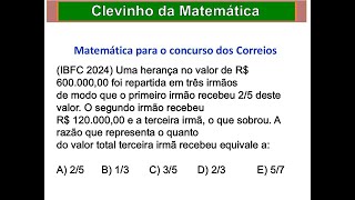 Correios  IBFC  Frações [upl. by Baese]