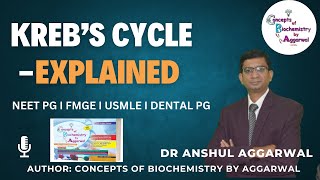 Krebs Cycle Explained Hindi NEETPG FMGE USMLE DENTAL PG Concepts of Biochemistry by Aggarwal [upl. by Ardiedak]