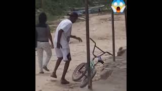 Stealing bicycle prank LOL 😂😂 [upl. by Ecinej]