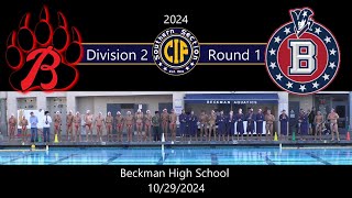 20241029 JBHS vs Beckman  CIF Division 2 Round 1 [upl. by Nikolai]