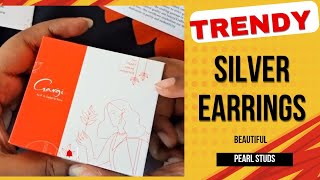 Pure silver earrings unboxing latest trendy earringsAmazon finds [upl. by Arnst]