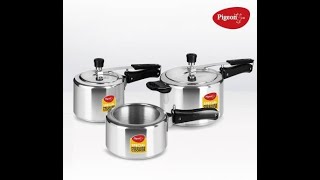 Pigeon Aluminium Pressure Cooker Combo 2 3 5 Litre Inner Lid Non Induction base [upl. by Lehcnom]