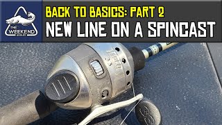 How to Put New Line On a Spincast Push Button Fishing Reel [upl. by Raff115]