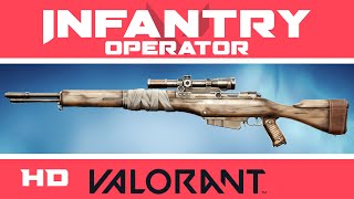 INFANTRY OPERATOR VALORANT SKIN  New Skins InGame Showcase [upl. by Wiggins378]