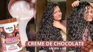 TESTEI O CREME DE CHOCOLATE DA SALON LINE [upl. by Doti]