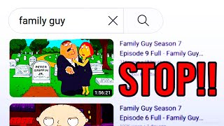 Do NOT Watch Family Guy On YouTube Heres Why [upl. by Sadowski]