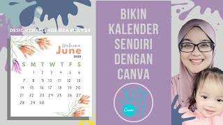 BIKIN KALENDER SENDIRI YUK  DESAIN DENGAN CANVA [upl. by Adiell]