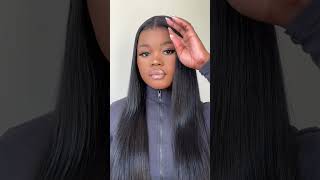 Lace front wig install hairstyle cocoblackhairhairtutorial shorts [upl. by Asertal]