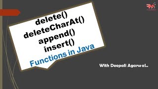 42 deletedeleteChatAtappendinsert Functions in Java  StringBuffer Functions  CORE JAVA [upl. by Laina]