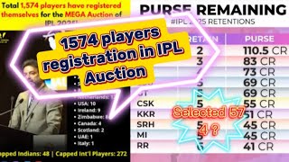 1574 players registrations in Ipl  574 selected cricket ipl action cricketlover [upl. by Consolata812]