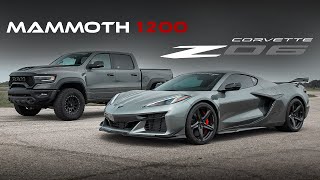 MAMMOTH 1200 vs Carbon Z06  Truck vs Supercar  Worlds QUICKEST RAM TRX [upl. by Teagan]