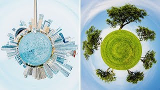 3D 360 Tiny Planet Photo Effect  Photoshop Manipulation Tutorial [upl. by Nnailuj]