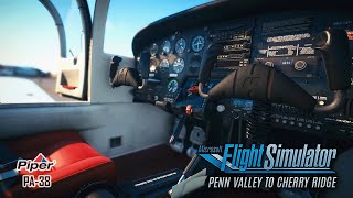 MSFS 2020 PA38 VFR Flight Penn Valley to Cherry Ridge [upl. by Hayyikaz]