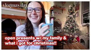 opening presents amp what i got for christmas 🎄  vlogmas day 25 [upl. by Baseler]