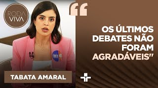 quotQuatro fujõesquot diz Tabata Amaral sobre postura dos candidatos em debates [upl. by Ahseek978]