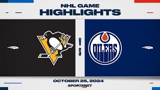 NHL Highlights  Penguins vs Oilers  October 25 2024 [upl. by Malory512]