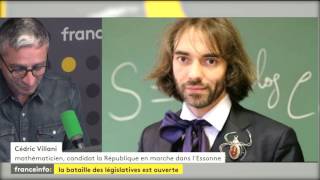 Cédric Villani mathématicien candidat En Marche dans lEssonne [upl. by Eberhard]