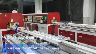 JWELL Machinery PVC Window Door Profile Extrusion Line [upl. by Eceinehs]