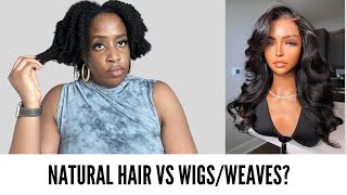 WHY I WAS HIDING MY THICK NATURAL 4C HAIR UNDER WIGSWEAVES THE REAL REASON BLACK WOMEN WEAR WIGS [upl. by Giannini322]