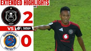 Orlando Pirates Vs Supersport United Highlights Deon Hotto Scores [upl. by Ahsekram]