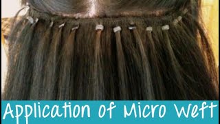 Micro Weft Hair Extensions  Application  Instant Beauty ♡ [upl. by Gurtner]