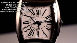 Bedat amp Co No 3 388010101 Automatic GMT Large Tonneau Stainless Steel [upl. by Atsev578]