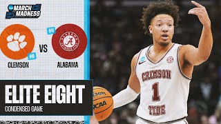 Alabama vs Clemson  Elite Eight NCAA tournament extended highlights [upl. by Candis964]