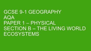 GCSE 91 Geography  ECOSYSTEMS [upl. by Sven239]