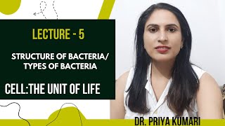 CLASS 11  STRUCTURE OF BACTERIA  TYPES OF BACTERIA  CELL THE UNIT OF LIFE  DR PRIYA KUMARI [upl. by Prochora]