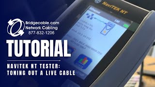 NaviTek NT Network Tester  Toning out a live data cable  Trend Networks  BridgeCablecom Training [upl. by Neleb]