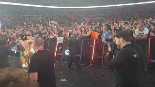 MJF amp Adam Cole Off Air Exit at AEW All In Wembley 2023 [upl. by Vasiliu446]