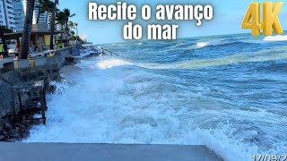 O mar continua avançando muito na praia de boa viagem Recife PE terçafeira 17 de setembro de 2024 ￼ [upl. by Manya832]