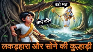 लकड़हारा और सोने की कुल्हाड़ी 🪓🪓 Hindi moral story [upl. by Releehw]